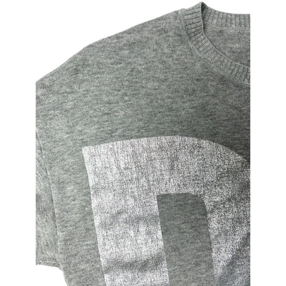 DKNY Women's Size Small Sweater Dress Logo Gray Metallic Streetwear 90s - Picture 9 of 11